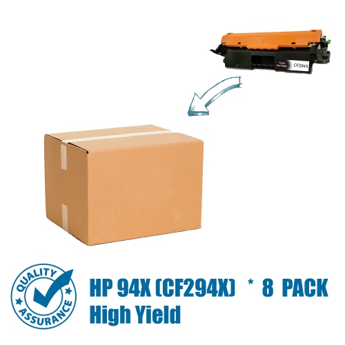 Printer Pro™ Compatible Replacement for 8 Pack HP 94X/hp94x/cf294x/HP 294X/CF294X Black Toner Cartridge for HP Printer LaserJet Pro