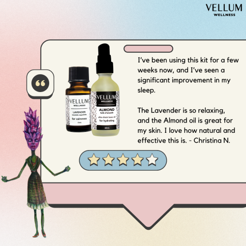 Vellum Wellness Essential Oil Deep Sleep Kit for enhancing sleep, creating a calming ambiance in your home and relaxing before bed