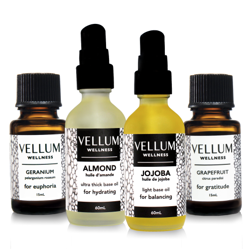 Image 1 de 5.. Trousse de soins naturels pour la peau et les cheveux de luxe avec pamplemousse, joba, géranium et amande pour une peau brillante et des cheveux