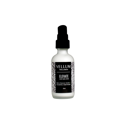 Vellum Wellness Elevate Hemp Hand Lotion 60 ml for dry skin, eczema and on-the-go travel