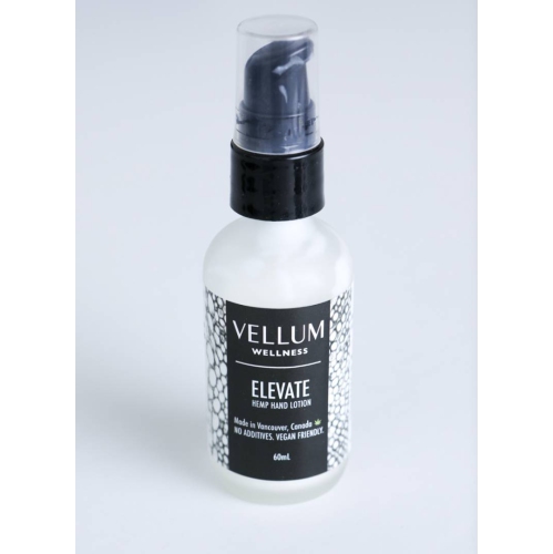 Vellum Wellness Elevate Hemp Hand Lotion 60 ml for dry skin, eczema and on-the-go travel