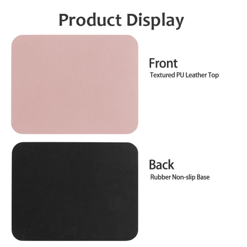 Pastel PU Leather Mouse Pad - Pink, 300mm x 240mm
