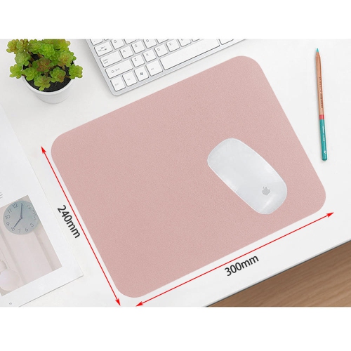 Pastel PU Leather Mouse Pad - Pink, 300mm x 240mm