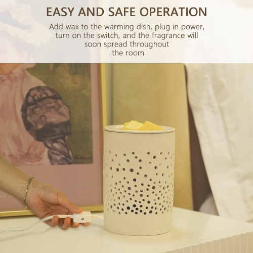 Chauffe-bougie chauffe-cire électrique en céramique Bobolyn chauffe-cire brûleur Melter cube cire chauffe-cire parfum, cadeau idéal pour W