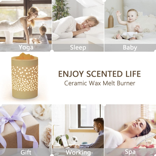 Chauffe-bougie chauffe-cire électrique en céramique Bobolyn chauffe-cire brûleur Melter cube cire chauffe-cire parfum, cadeau idéal pour W