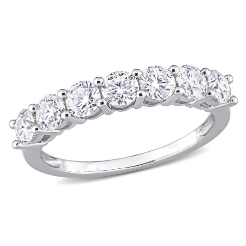 1.00 Carat Lab-Created Moissanite Anniversary Band Ring in Sterling Silver