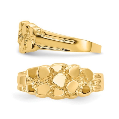 Ladies 14K Yellow Gold Nugget Ring