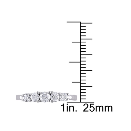1/2 Carat Diamond Engagement Ring in 10K White Gold