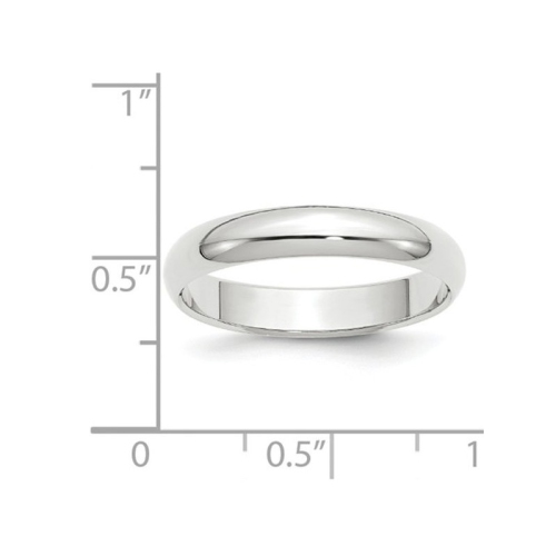 Ladies or Mens 14K White Gold 4mm Wedding Band Ring