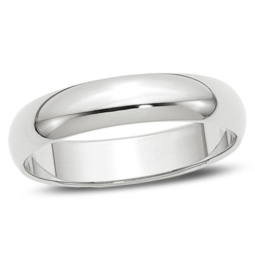 Ladies or Mens 14K White Gold 5mm Wedding Band Ring