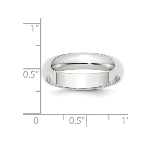 Ladies or Mens 14K White Gold 5mm Wedding Band Ring