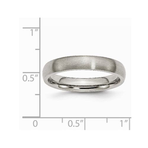 Mens 4mm Comfort Fit Titanium Wedding Band Ring