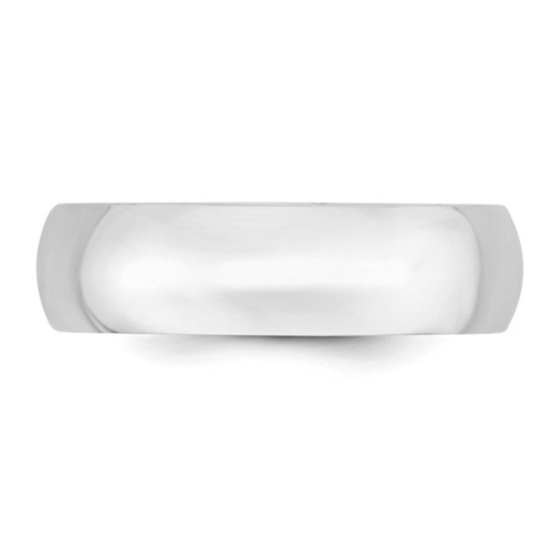 Mens or Ladies 10K White Gold 6mm Comfort Fit Wedding Band Ring