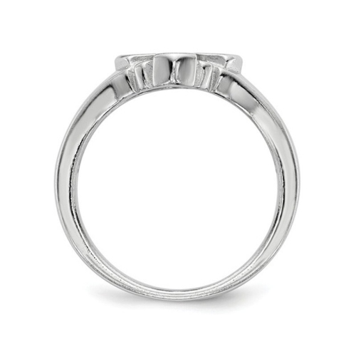 Lab Created Blue Opal Sterling Silver Cross Ring