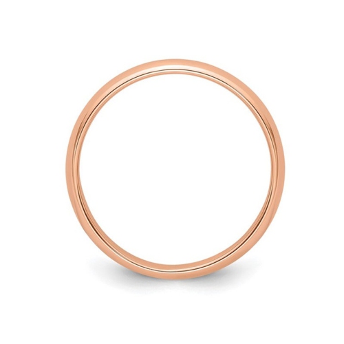Ladies 14K Rose Pink Gold 4mm Polished Wedding Band Ring
