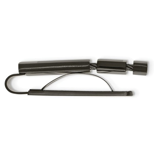 Mens Stainless Steel Black-Plated Money Clip