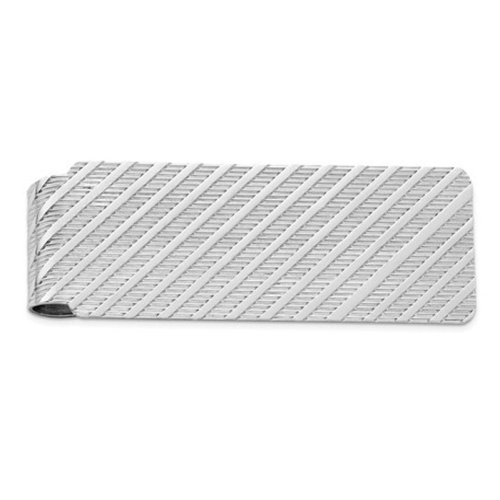 Sterling Silver Rhodium Plated Money Clip
