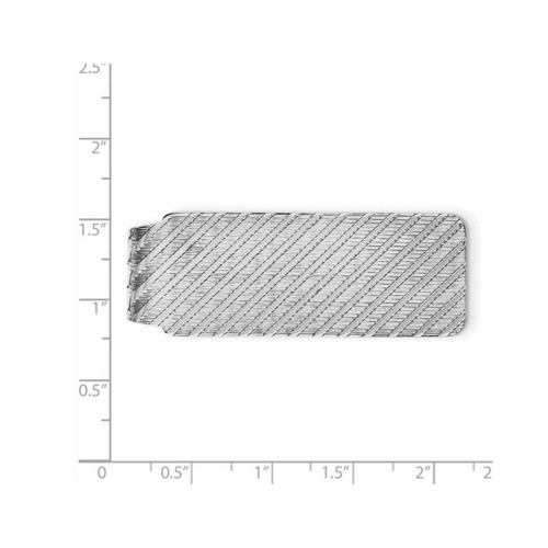 Sterling Silver Rhodium Plated Money Clip