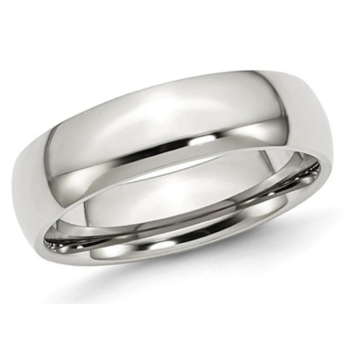 GEM AND HARMONY  Mens Chisel 6MM Stainless Steel Wedding Band Ring In Multicolor
