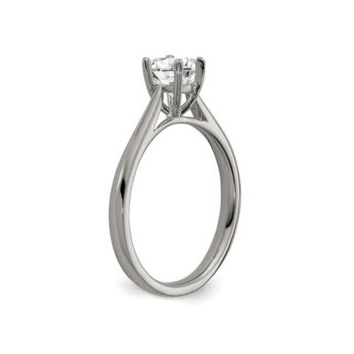 1/2 Carat Lab Grown Diamond Solitaire Engagement Ring in 14K White Gold