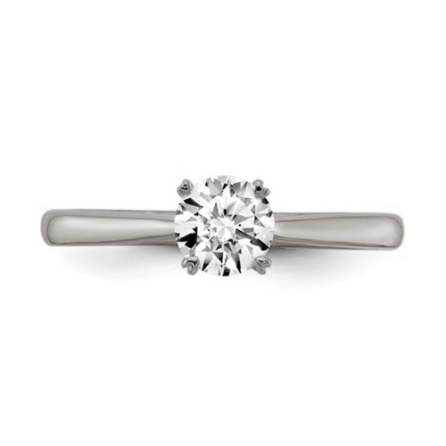 1/2 Carat Lab Grown Diamond Solitaire Engagement Ring in 14K White Gold