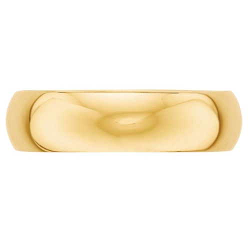 Mens or Ladies 14K Yellow Gold 6mm Wedding Band Ring