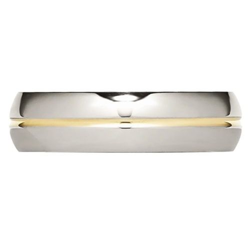Mens Chisel Titanium 6mm Yellow Plated Wedding Band Ring