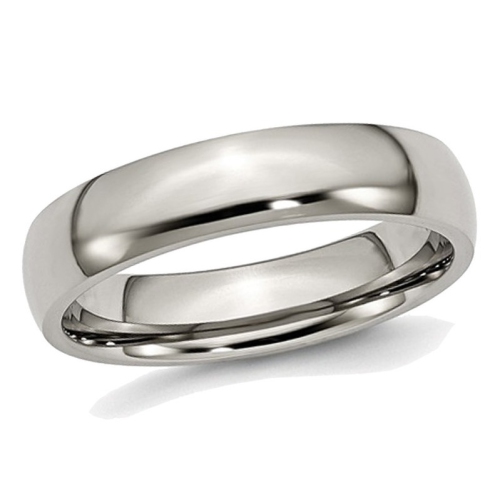 GEM AND HARMONY  Mens Chisel Titanium 5MM Polished Wedding Band Ring In Multicolor