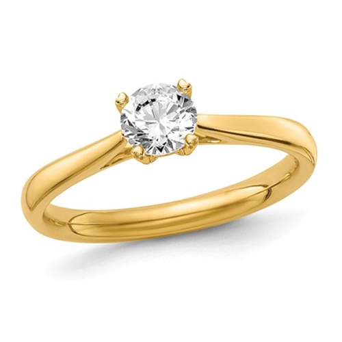 GEM AND HARMONY  1/3 Carat (Ctw Vs2-Si1, D-E-F) Lab Grown Diamond Solitaire Engagement Ring In 14K Gold In Yellow