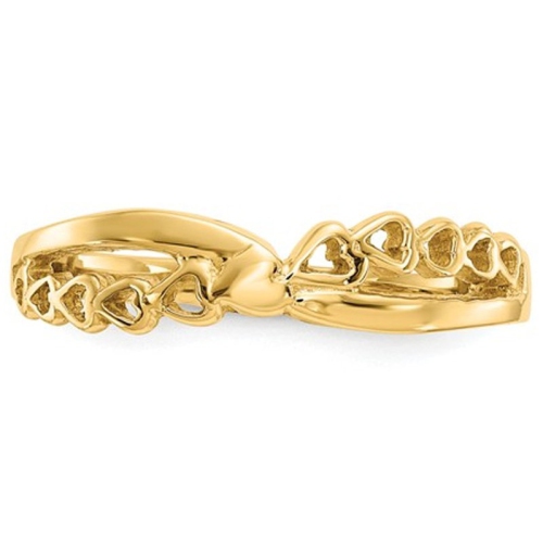 Ladies 14K Yellow Gold Heart Promise Ring