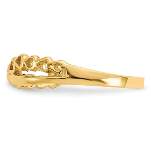 Ladies 14K Yellow Gold Heart Promise Ring
