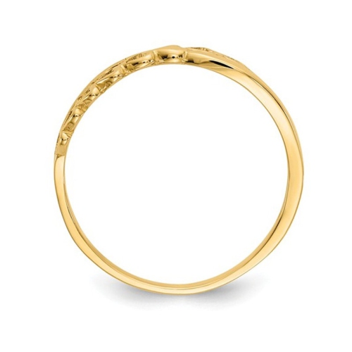 Ladies 14K Yellow Gold Heart Promise Ring