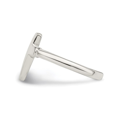 Sterling Silver Polished Cross Ring
