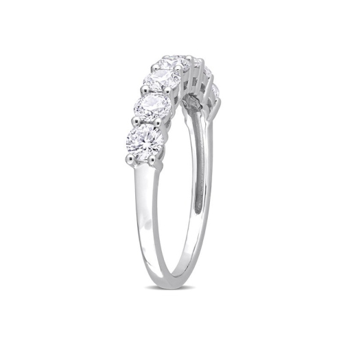 1.00 Carat Lab-Created Moissanite Anniversary Band Ring in Sterling Silver