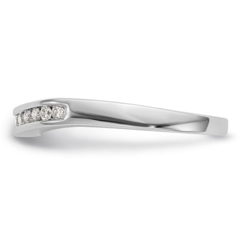 1/5 Carat Diamond Channel Set Wedding Band Ring in 14K White Gold