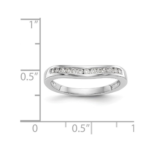 1/5 Carat Diamond Channel Set Wedding Band Ring in 14K White Gold