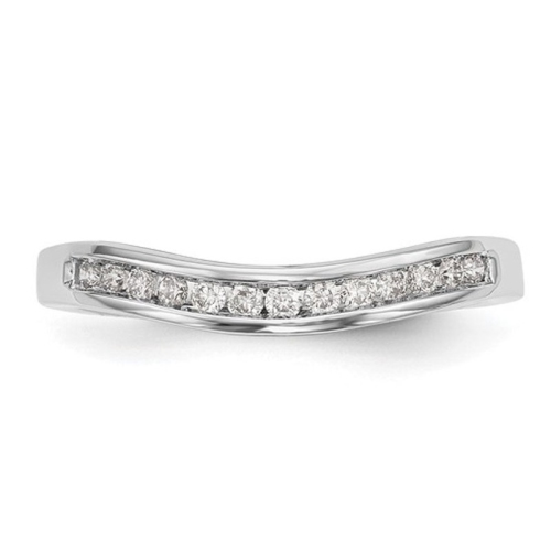 1/5 Carat Diamond Channel Set Wedding Band Ring in 14K White Gold