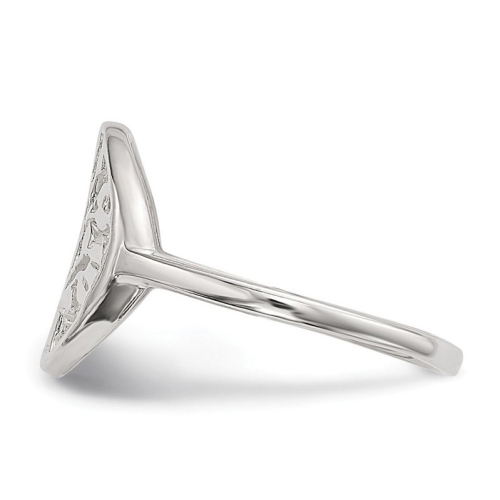 Bague en argent sterling, arbre de vie poli