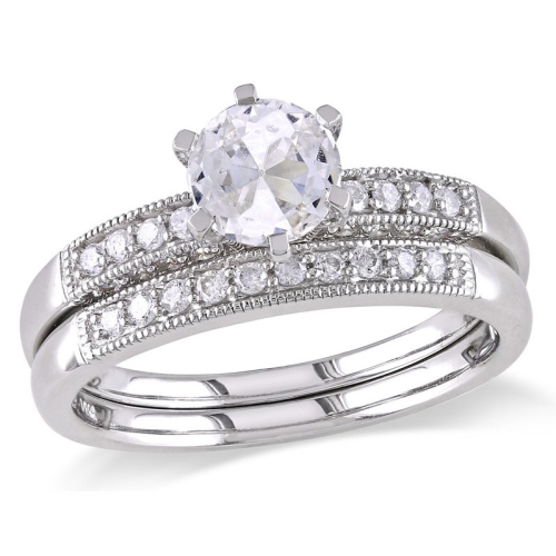 White sapphire engagement hot sale ring canada