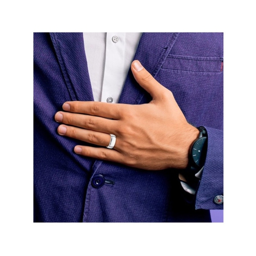 Mens Platinum Comfort Fit 8mm Lightweight Wedding Band Ring