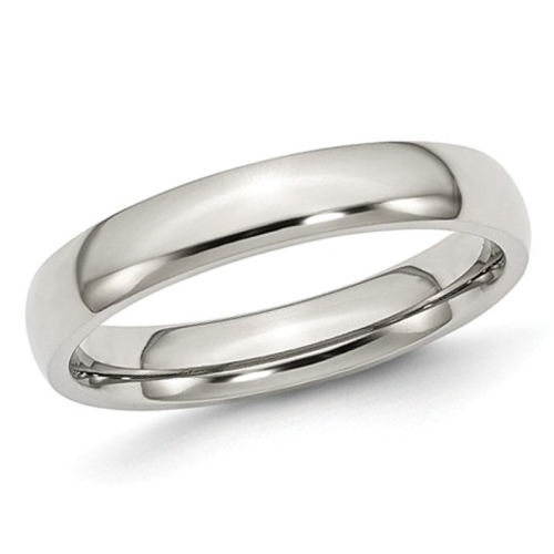 GEM AND HARMONY  Mens Chisel 4MM Stainless Steel Comfort Fit Wedding Band Ring In Multicolor