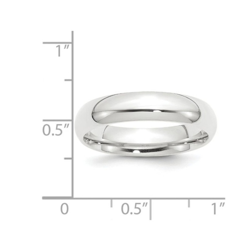 Ladies or Mens Platinum 5mm Comfort Fit Wedding Band Ring