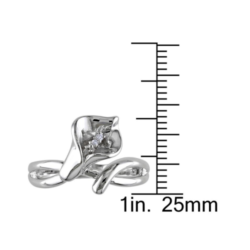 Promise Fashion Ring in Sterling Silver with Diamonds