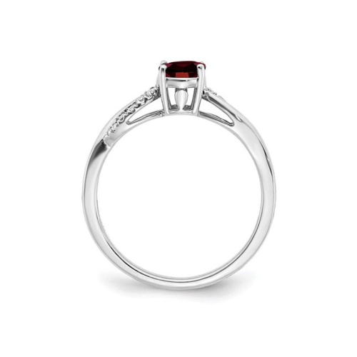 1.30 Carat Garnet Ring in 14K White Gold (SIZE 7)