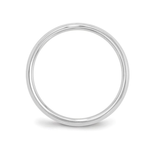 Mens 14K White Gold 6mm Comfort Fit Wedding Band Ring with Knife Edge