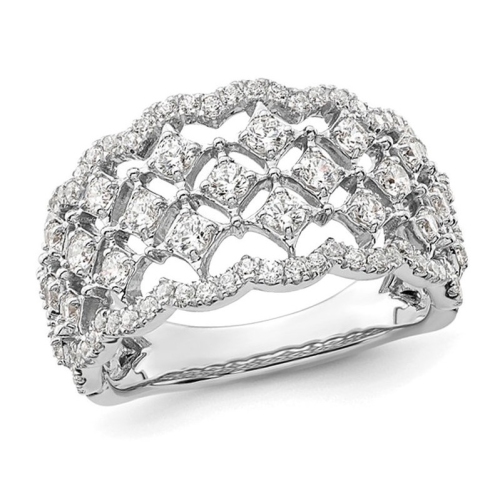 GEM AND HARMONY  1.00 Carat (Ctw Si1-Si2, G-H-I) Lab-Grown Diamond Ring In 14K Gold In White