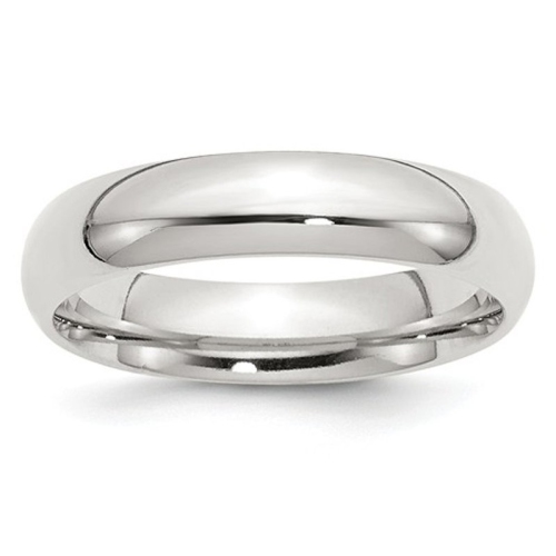 GEM AND HARMONY  Ladies Comfort Fit 5MM Wedding Band Ring In Sterling In Silver