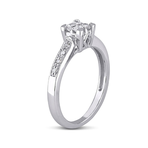 1/4 Carat Princess-Cut Diamond Engagement Ring in 10K White Gold