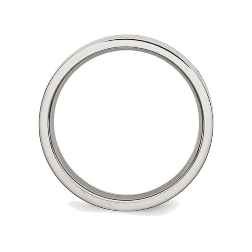 Alliance homme en acier inoxydable poli plat 5 mm