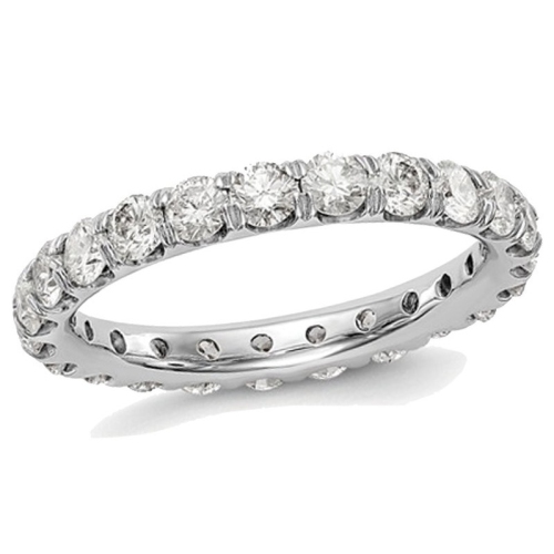 GEM AND HARMONY  2.00 Carat (Ctw Color H-I, Si2-I1) Ladies Diamond Eternity Wedding Band Ring In 14K Gold In White